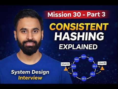 Consistent Hashing & Virtual Nodes Made Simple | System Design Interview | Mission 30 – Part 3