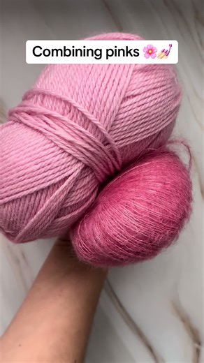 Dreamy Pink Knitting: Combining DK Wool and Silk Thread