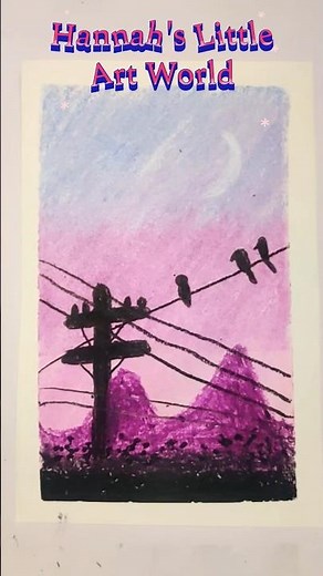 🎨 Easy Oil Pastel Scenery for Kids 🖍️ | Fun & Quick