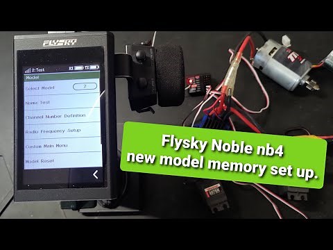 Flysky Noble nb4 new model memory set up guide.