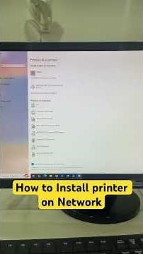 How to install your printer on network #printer #installation