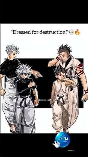 Two duets. Two universes. One chemistry. 🖤⚪ #jujutsukaisen #hunterxhunter #animeshorts