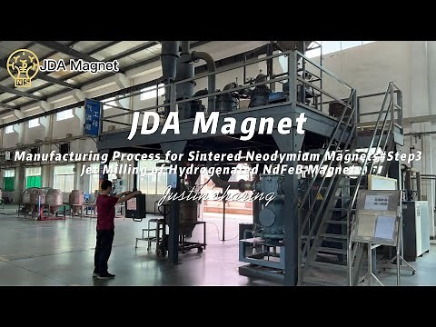 Manufacturing Process for Sintered Neodymium Magnets#Step3 Jet Milling of Hydrogenated NdFeB Magnet