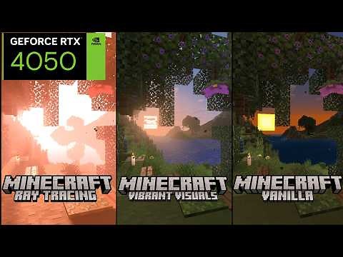 Minecraft Bedrock Test on RTX 4050 Laptop (Ray Tracing, Vibrant Visuals, Vanilla, 1080p 1440p 4k)
