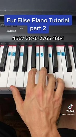 Fur Elise easy piano tutorial! (Part 2)