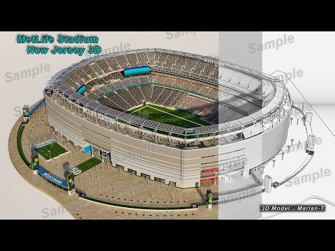 MetLife Stadium - New Jersey USA 3D model by Marian T (Video preview)