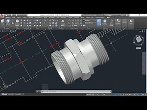 AutoCAD 3D, stainless steel pipe fittings, pipe connector conduit