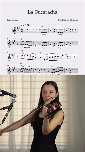 I turned La Cucaracha into THIS🎻🔥Learn how to play violin with real-time feedback. Get step-by-step violin lessons with interactive songs. Try for free! Link in the profile. 🎻 Learn La Cucaracha on the violin with sheet music, animated fingerboard, and accompaniment! The full tutorial includes performance, slow practice, and play-along sections — perfect for beginners and intermediate players. 🎶Check the full tutorial on my YouTube channel.#violin #lacucaracha