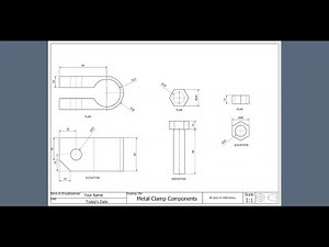 Metal Clamp Working Drawing - Autodesk Inventor 2020