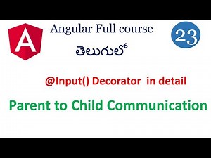 Input Decorator in Angular | component communication in Angular ||Angular tutorials in Telugu