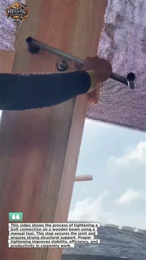 Installing Wooden Beam Bolt Connection | Traditional Carpentry Technique