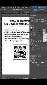 How to Generate #QRcode in ‪@AdobeCreativeCloud‬ #indesign? #graphicdesign #tuts #tips #usefultips