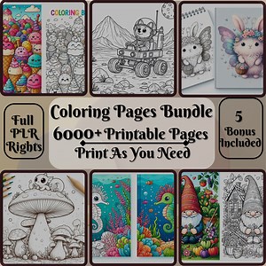 6000  Coloring Pages Bundle: Variety of Themes (PLR) - Etsy Canada