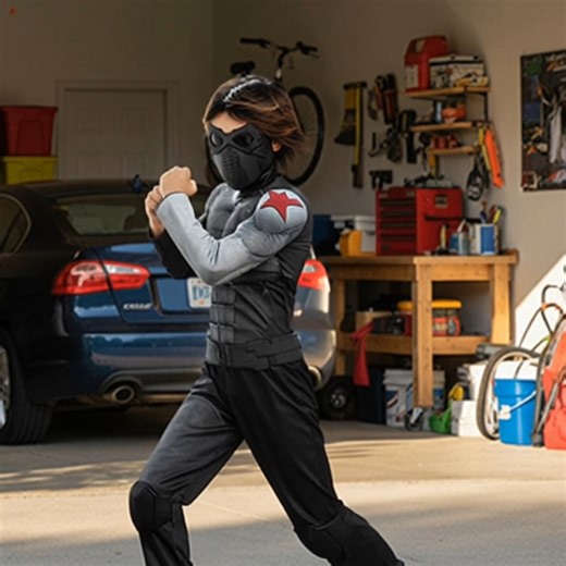 🎃Winter Soldier isn’t just another Marvel hero he’s redemption mystery and unstoppable power all in one 💥 From the tactical armor to the iconic metal arm this costume lets your child or you step into a role that commands presence at every turn 🦾🦸‍♂️ Whether it’s for trick or treating cosplay or showing up with serious muscle this look turns heads and makes every kid feel like they’re part of the mission 🕶️ Marvel fans know the best costumes don’t stick around for long and the Winter Soldier