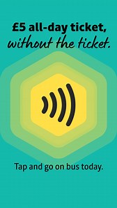 Unlimited travel all day on any bus for a fiver. Now even easier with contactless tap and go. | Bee Network