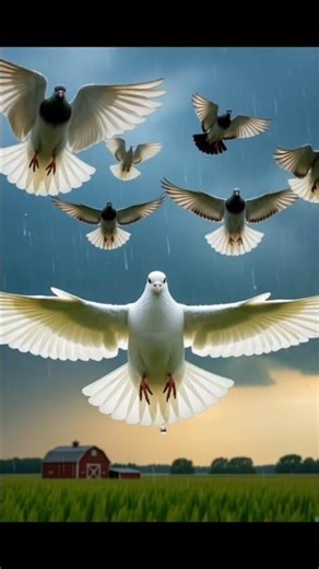The Power of Peace | Flying Doves in the Rain | Nature’s Beauty"