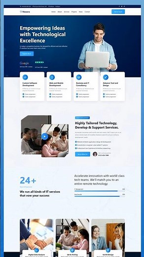 how to make complete responsive IT Solution & Business website design using html css & javascript.