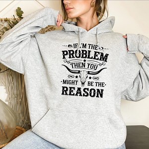 Western Graphic Hoodie: "if I'm the Problem" Retro Country Music - Etsy