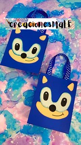 333K views · 6.3K reactions | Dulcero de Sonic // bolsa de papel #Sonic #dulceros #diy #diadelniño #bolsitas #papercraft #crafts #manualidades #Sonic | Creaciones Male | Facebook