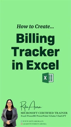 Create a Billing Tracker in Excel in 60 Seconds! 💰📊 #ExcelTips #ExcelForBusiness #InvoiceTracker