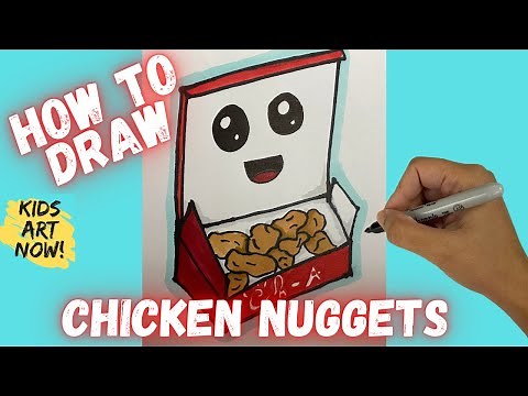 How to Draw Chicken Nuggets in a Box!