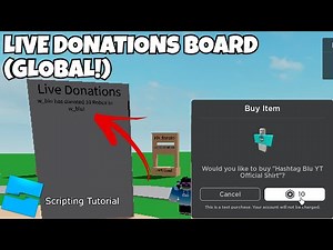How To Create A LIVE DONATIONS BOARD (GLOBAL!!!) (Pls Donate!) - Roblox Studio