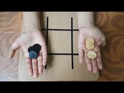 Let's Play Terni Lapilli | How to play Tic Tac Toe | Board Games | Noughts and Crosses | Simple Game