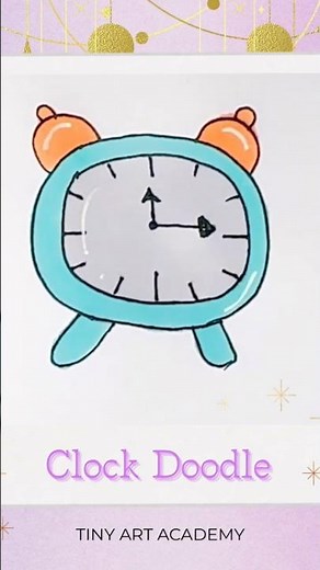 Let’s draw an easy clock ⏰✨ Simple, clear, and perfect for beginners. #doodle #drawing4kids #drawing
