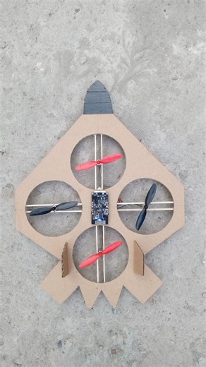 DIY RC Plane with Cardboard #dcmotor #motor #plane #toys #shorts
