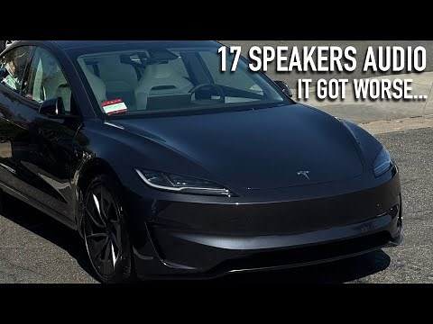 Tesla Model 3 Refresh, New 17 Speakers Audio System Test and Review