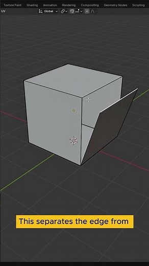 Split Faces and vertices in Blender #tutorial #tips #blender #3d #b3d #learning