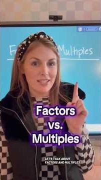 Factors vs. multiples - what is the difference? #maths #mathematics #math #mathteacher #mathtutorial