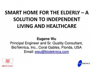 Smart Home for the elderly – a solution to independent living and healthcare - SlideServe