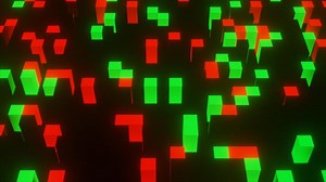 Download Green and Red Hypnotic Abstract Squares Background VJ Loop for free
