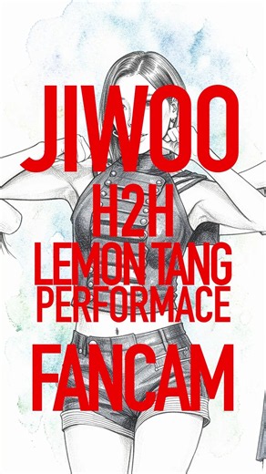 JIWOO "LEMON TANG" Stage Performance | Hearts2Hearts Sketch Animation #Shorts
