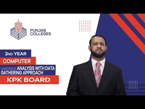 PGC lectures-Inter Part 2-KPK Board-Computer Science-Chapter 2-Analysis With Data Gathering Approach