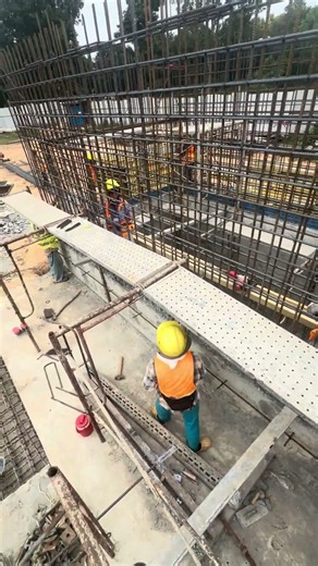 Water treatment plant rebar installation #engineering #construction