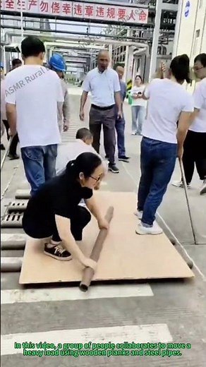 Life Hack: Moving Heavy Load with Pipes & Teamwork