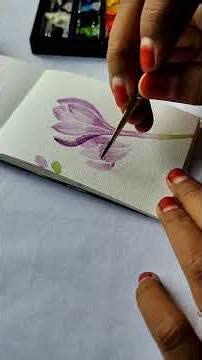 How to Paint a Purple Crocus in Watercolor | Day 42 Mini Florals
