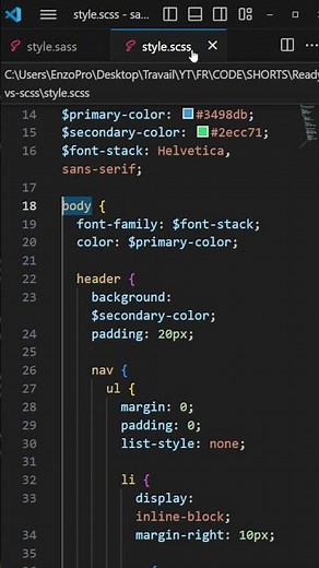 Quelles différences entre SASS et SCSS ?