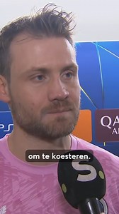 Kippenvelmoment voor Simon Mignolet na de overwinning tegen Sporting! #ChampionsLeague #ClubBrugge #SimonMignolet | Sporza