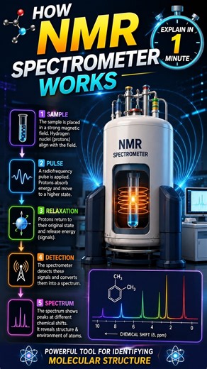 How NMR Spectrometer Works? Explained in 1 Minute | NMR Spectroscopy