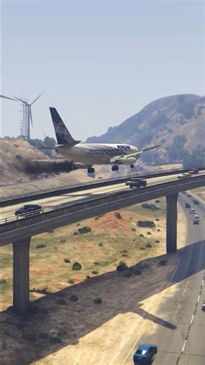 Plane Engine Fire Turns Highway Bridge Into Emergency Runway