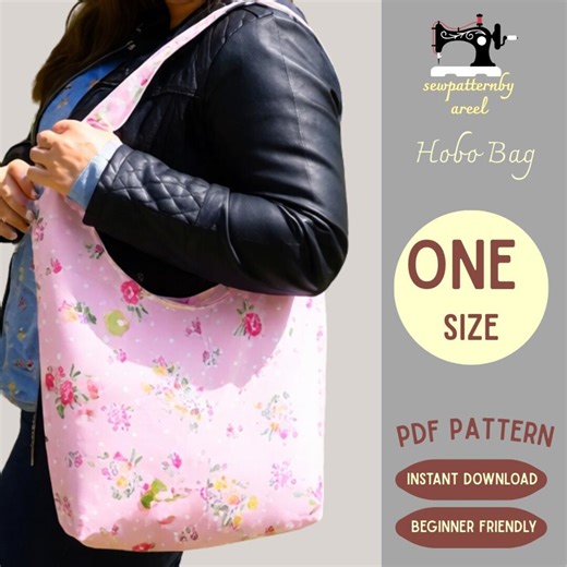 Slouchy Hobo Bag Sewing Pattern | Beginner-friendly Shoulder Bag (PDF File) - Etsy
