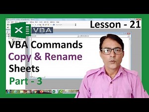 How to Copy sheets and Rename sheets in excel VBA | Excel VBA lesson - 21 | Excel vba for beginners