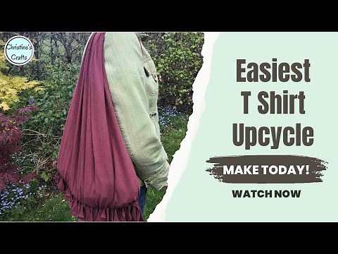 How to turn an old T shirt into a gorgeous bag in minutes! - No sew and No glue