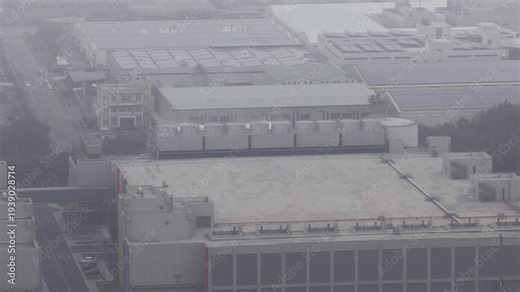 Changhua Taiwan Data Center Aerial Cloudy Coastal Site