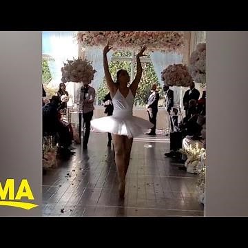 This dancer performs as a ‘flowerina’ in lieu of flower girls at weddings