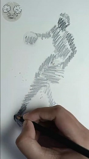 How to draw Basketball Player in Motion–Quick Charcoal Drawing|#sportsdrawing#figuredrawing#artshort