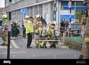 Part of Watford General Hospital has been evacuated after a chemical spill required specialist emergency services.  reports of a small explosion 11am 26th January 2023  Four fire engines and a decontamination unit were sent after the fumes reportedly "caused some problems for staff" taken to the Accident and Emergency unit and the immediate area was evacuated.  https://www.watnews.uk/fire-engines-pile-outside-watford-general-hospital/  full video https://www.newsflare.com/video/540085/chemical-l